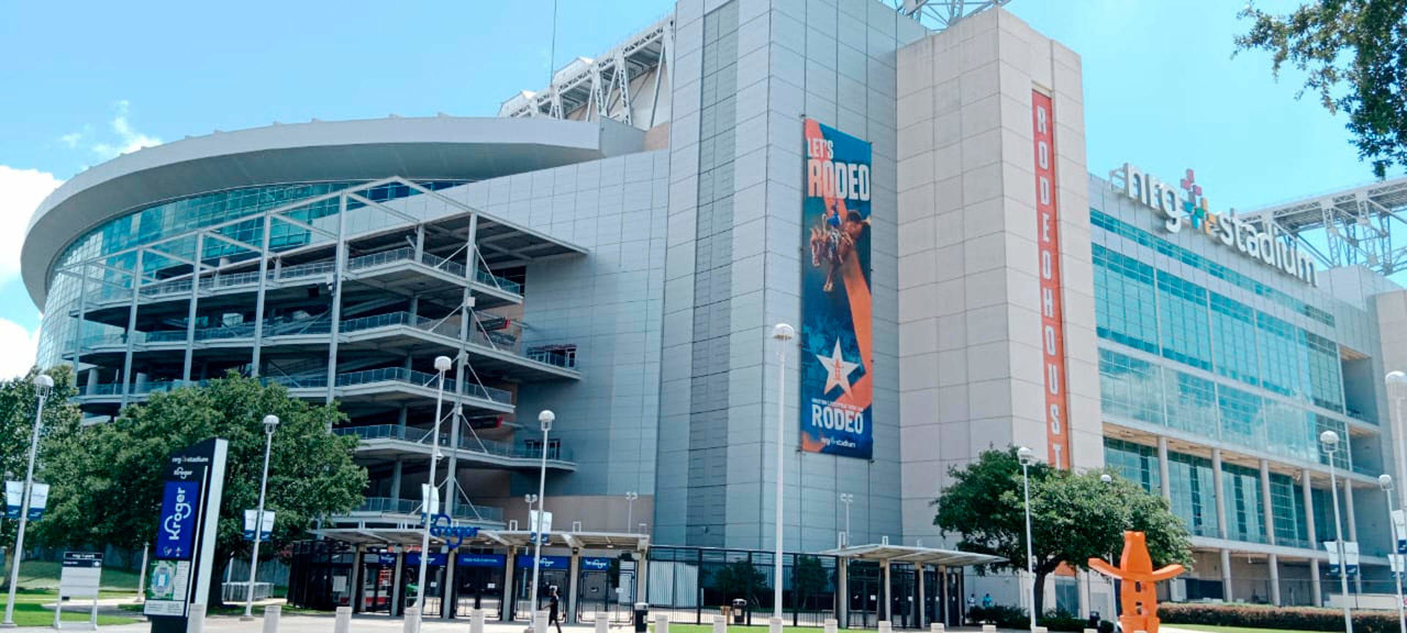 Fotografía del exterior del estadio NRG en Houston (EE.UU.). EFE/ Claudia Aguilar