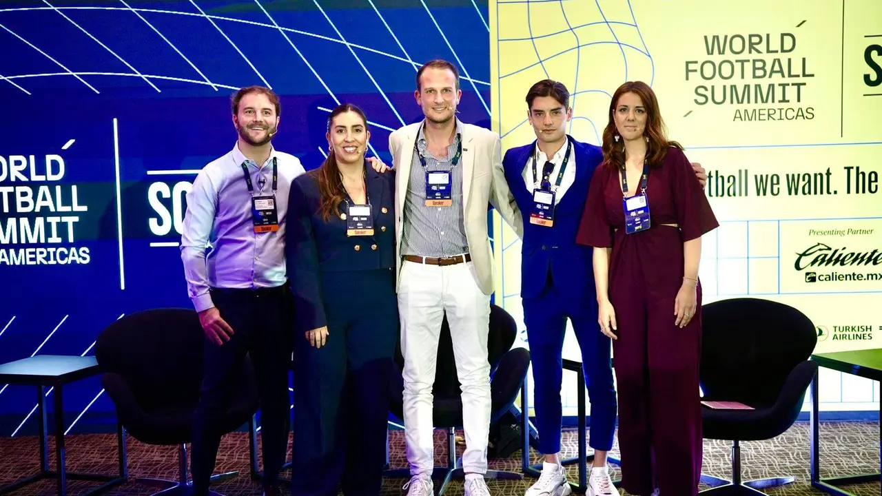 Primera edici&oacute;n de World Football Summit Americas, del que The FBA es partner acad&eacute;mico. Panel sobre la f&oacute;rmula ganadora para las asociaciones acad&eacute;micas en la educaci&oacute;n empresarial del f&uacute;tbol, con Kristian Dobrev, co-fundador y deputy CEO de The Football Business Academy (FBA), entre otros participantes. EFE/Cedida por FBA/@SANOJAJESUS