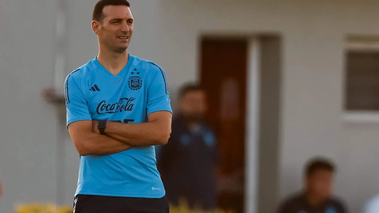 Fotograf&iacute;a de archivo del seleccionador argentino Lionel Scaloni . EFE/ Juan Ignacio Roncoroni