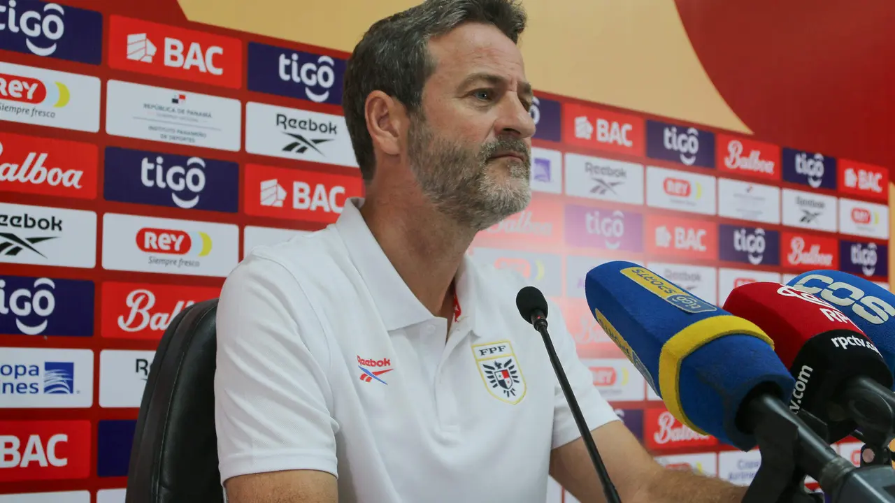 Fotograf&iacute;a de archivo del seleccionador de Panam&aacute;, el hispano-dan&eacute;s Thomas Christiansen, en una rueda de prensa. EFE/ Moncho Torres